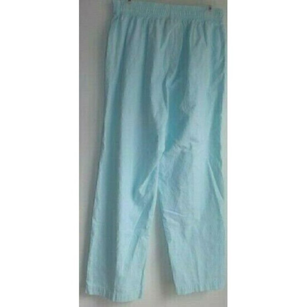Cotton Connection M elastic waist blue cotton pants pockets 26" inseam